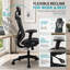 Chaise de bureau ergonomique à roulettes