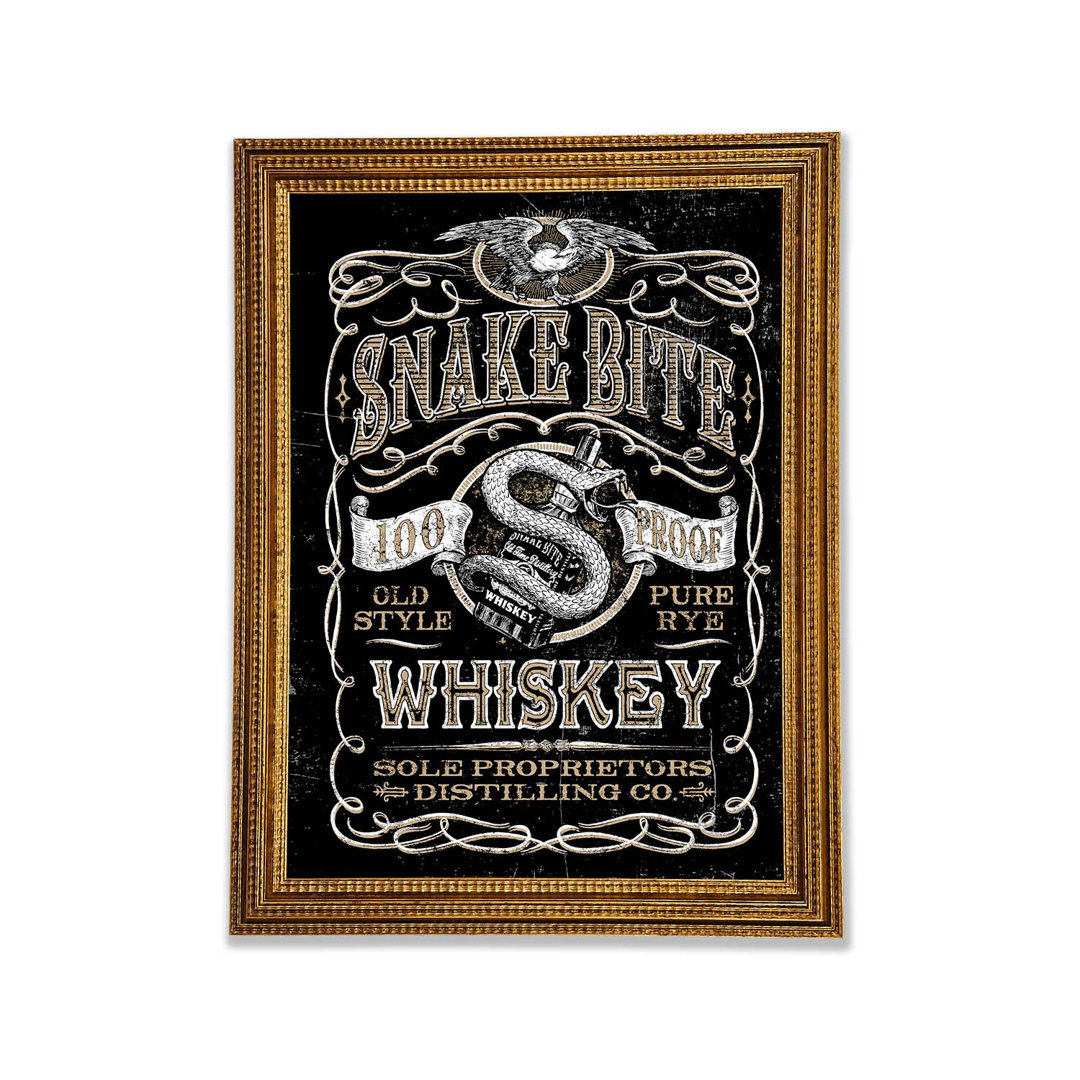 Gerahmtes Leinwandbild Snake Bite Whiskey