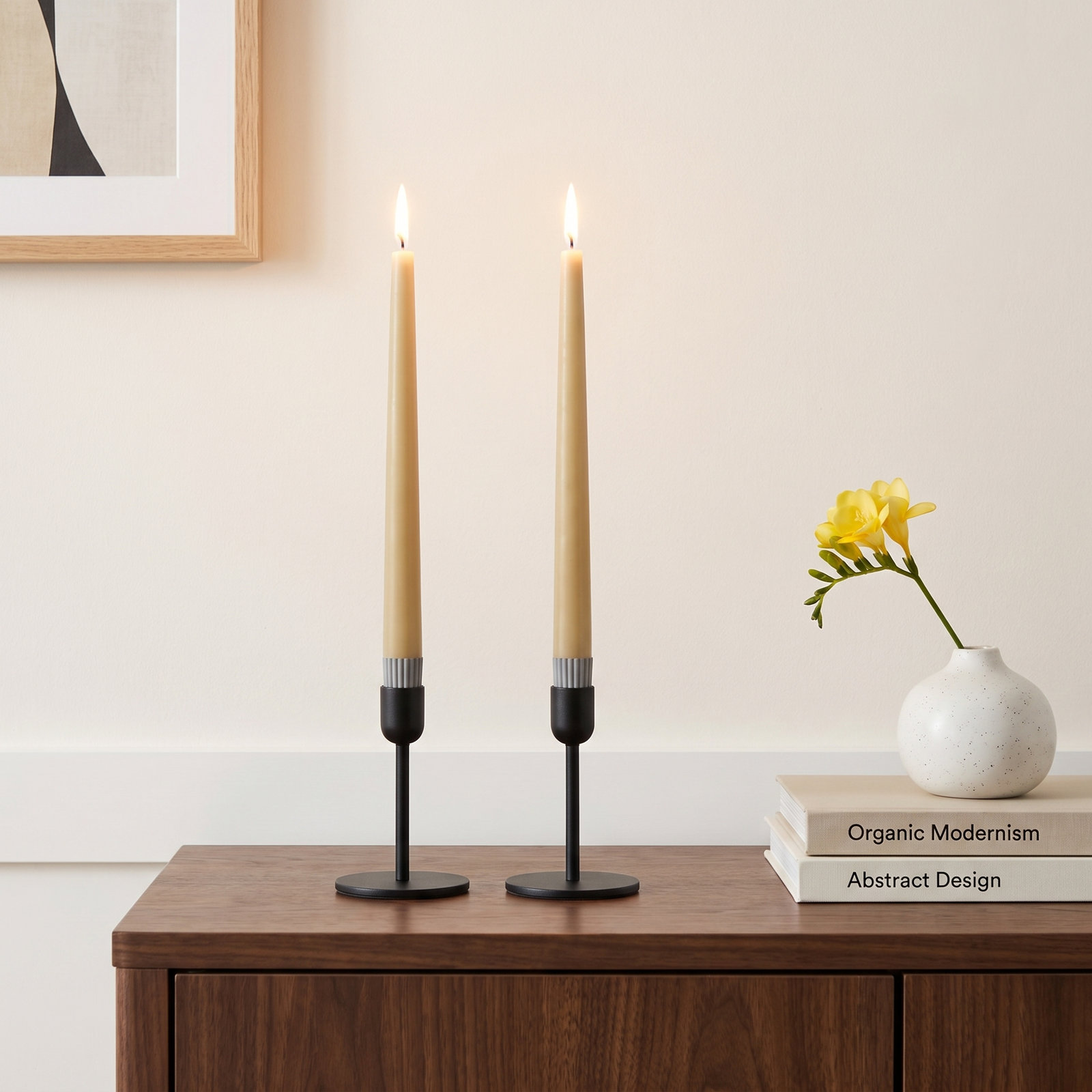 Flameless Taper Candle, Champagne