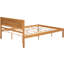 Structure de lit pour la chambre à coucher avec grand lit, tête de lit incluse, support à lattes de bois, sans sommier tapissier, option grand lit avec tête de lit, ressort nécessaire, fabriqué en chêne-37202649-37202651