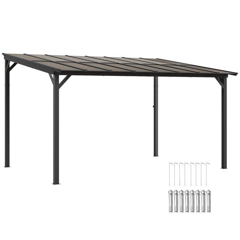 Pergola, UPF 50+ & Waterproof Polycarbonate Gazebo, H 101,6 po x l 168,5 po x P 115,7 po