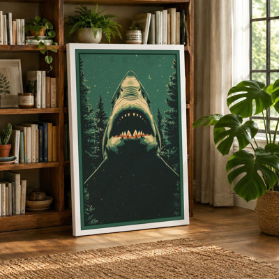 Great White Ascendant Vintage 1 Piece Wrapped Canvas Wall Art