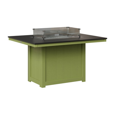 Donoma Rectangular Dining Fire Pit Table