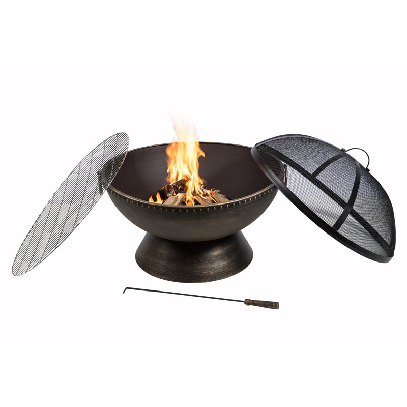 Alica Round Steel Wood Burning Smokeless Fire Pit