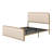 Gold Modern Metal Bed Frame With Curved Upholstered Headboard