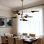 Modern 8 - Light Linear Sputnik Chandelier Dimmable