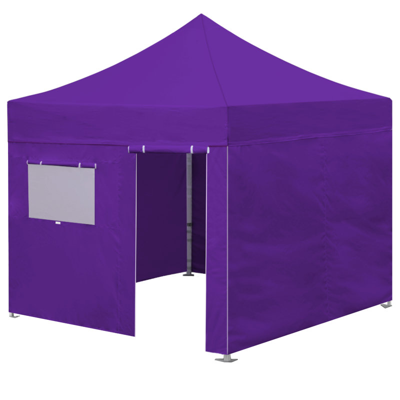 Amber-Lee 96'' W x 180'' D Steel Pop-Up Canopy, Purple, 10ft x 10ft