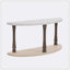 Console Mid-Century pour le vestibule, canapé en bois avec tablette de rangement à 2 niveaux-1799957695-1799957692