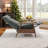 Modern Wood Arm Push-Back Recliner With Padded Footrest, Hardwood Frame-509697611-509697610