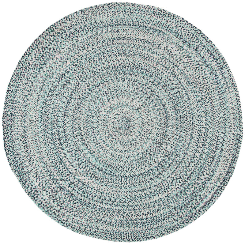 Manz Hand Woven Cotton Solid Rug, Round 7'