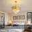 15.7" Modern Gold Round Crystal Chandelier, E12 Base, No Bulb Included, for Living Dining Foyer
