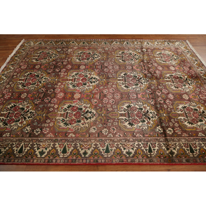 Tapis rétro en laine 7 x 9