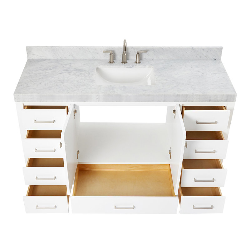 Meuble-lavabo simple 60 po Cambridge, Blanc