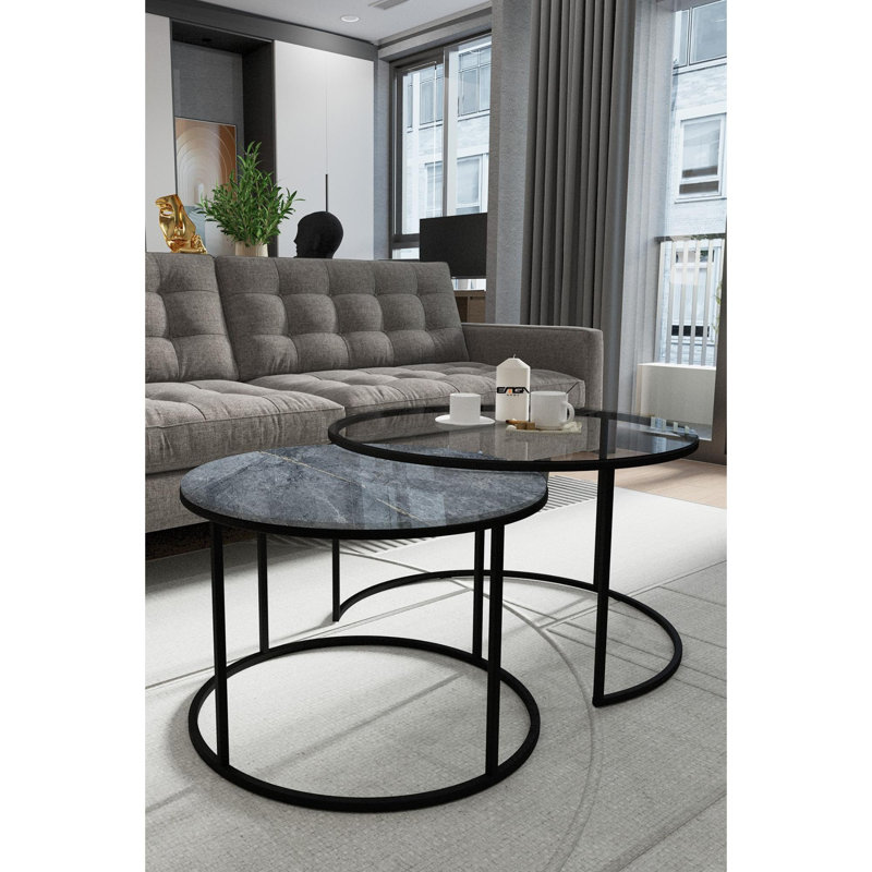 Glorias Coffee Table, Transparent/Anthracite