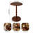 Solid Wood Pedestal Side Table, Vintage Round End Table For Living Room & Bedroom, Accent Table Nightstand, Walnut-1623267758