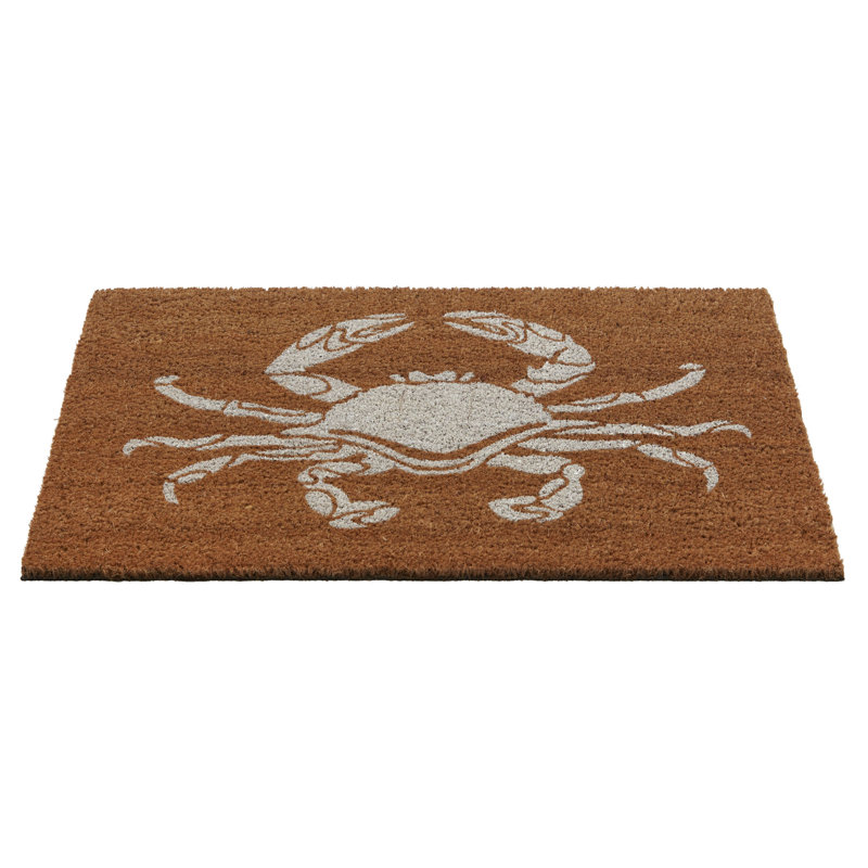 White Crab Doormat 18x30