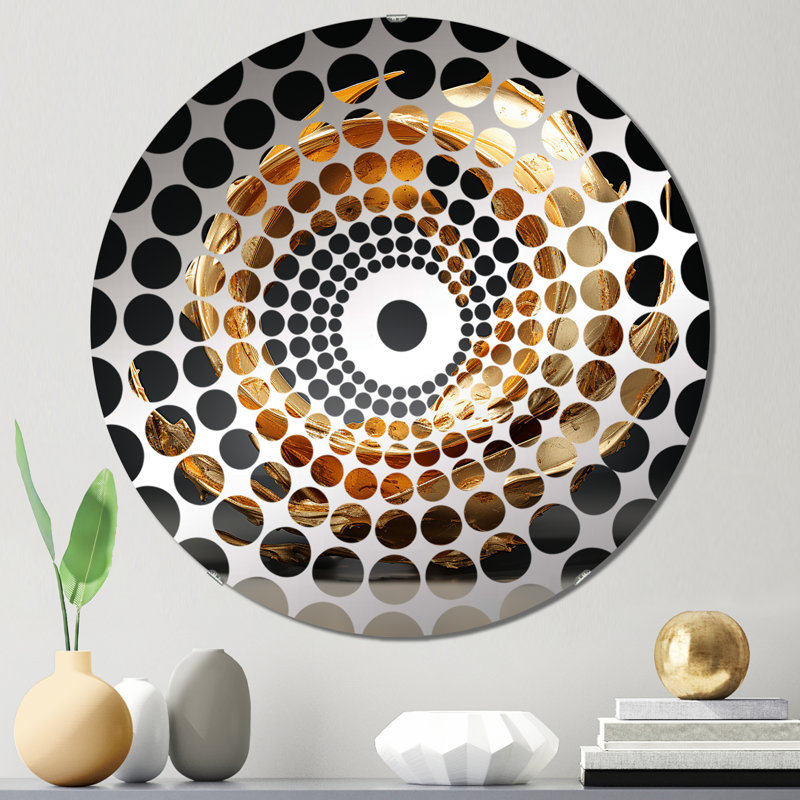 Dhakirah - Miroir décoratif à cercles concentriques, 23,6 po x 23,6 po