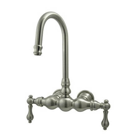 Vintage Double Handle Wall Mounted Clawfoot Tub Faucet