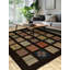 Tapis à motif géométrique de style oriental Gabbeh 8 x 11 avec panneaux colorés