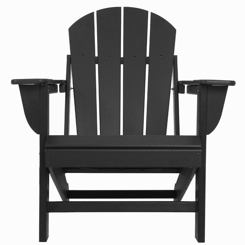 Chaise Adirondack en résine / plastique, Noir