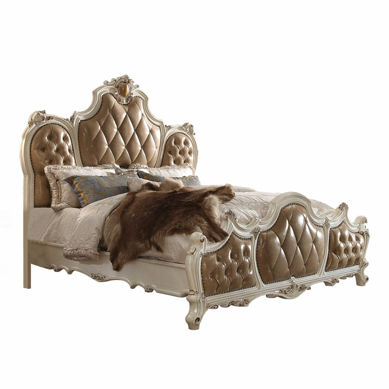  Grand lit tapissier Madison Beige