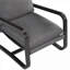 Fauteuil d'appoint rembourré gris anthracite Blaire