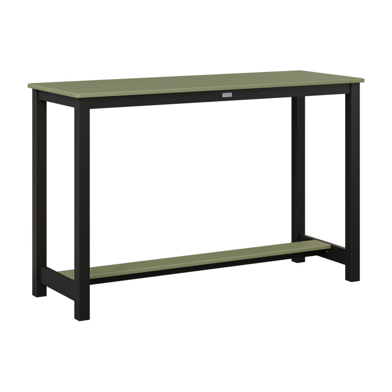 Table de bar en aluminium Berlin Gardens, Noir mat, 38.5" H x 60" W x 22" D, Sauge