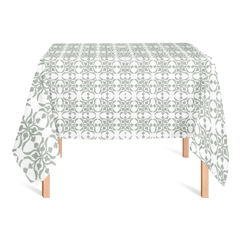 Thon Geometric Square Tablecloth, Green
