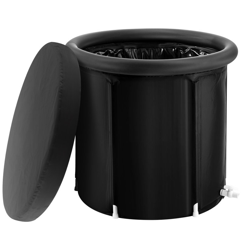 31.5" Portable Inflatable Ice Bath Tub For Home And Outdoor Use, Waterproof Tear - , Comes With Repair Patches Athlete Wellness Cold Water Immersion, Filled Cushion Seat