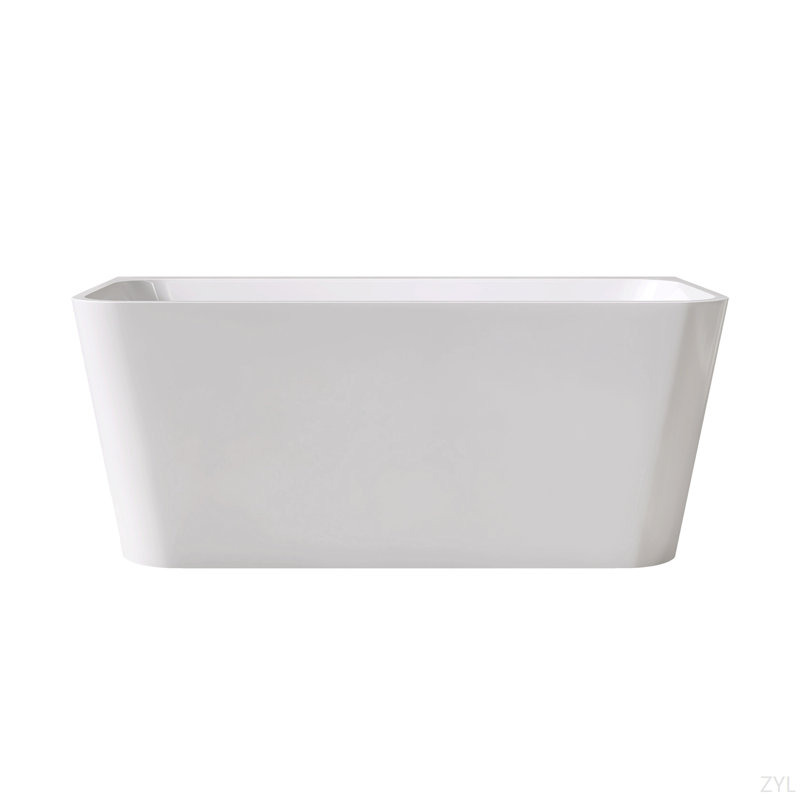 Baignoires autoportantes rectangulaires blanches en acrylique