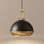 Luminaire suspendu antique en forme de dôme de 9,8 po avec abat-jour creux noir et base E26 à intensité variable pour salle à manger d'îlot de cuisine Farmhouse