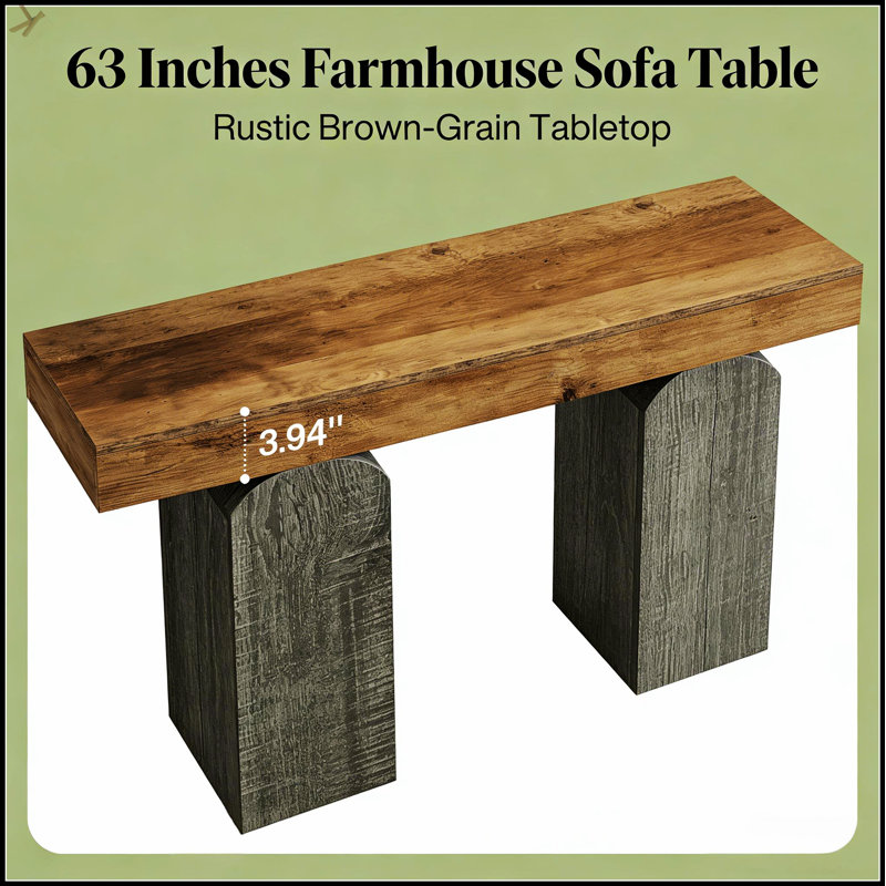 Contemporary Style Console Table With Rustic Charm And Spacious Storage For Entryways And Living Rooms