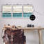 «Modern Modern Beige & Blue», impression sur bois 3 pièces-93787723-93787719