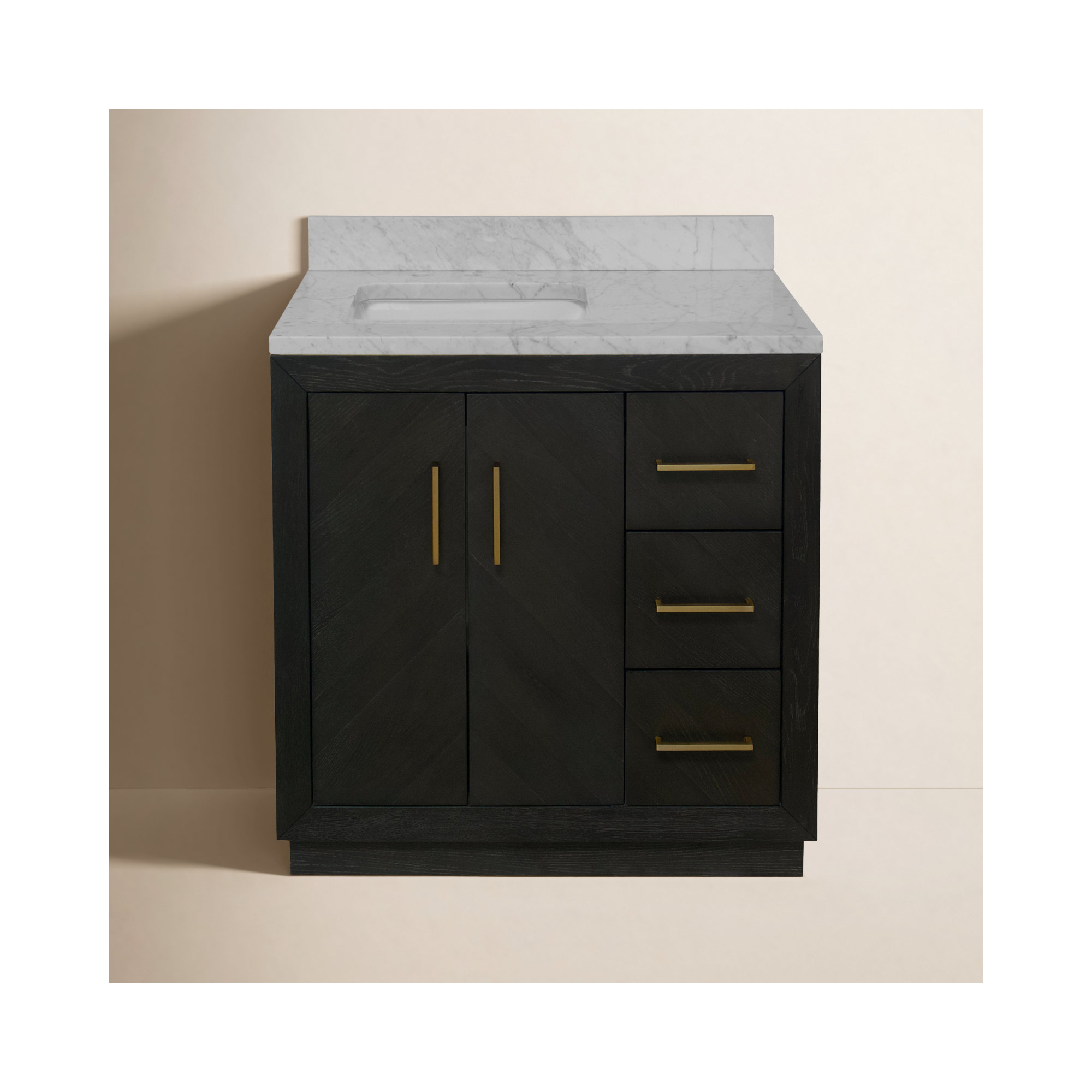 Sadelle 36'' Single Bathroom Vanity, Dark Oak