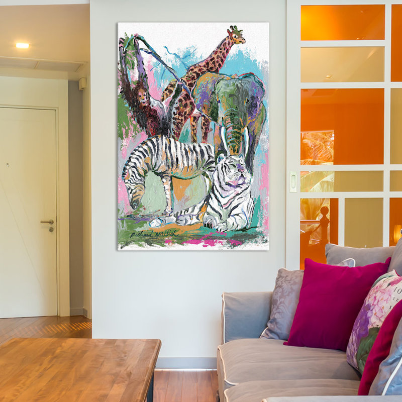 « animaux », impression sur toile, H 26 po x l 18 po x P 1,5 po