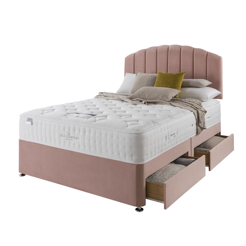 Merlin Upholstered Headboard, Double (4'6), Dusky Pink Velvet