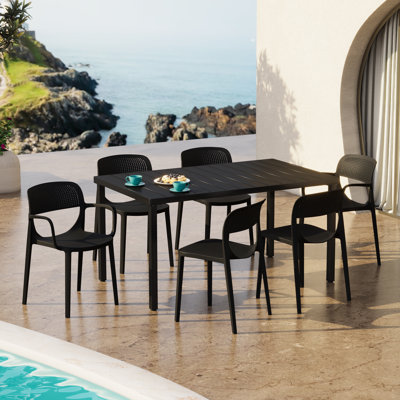 6-Person Outdoor Rectangular Dining Set