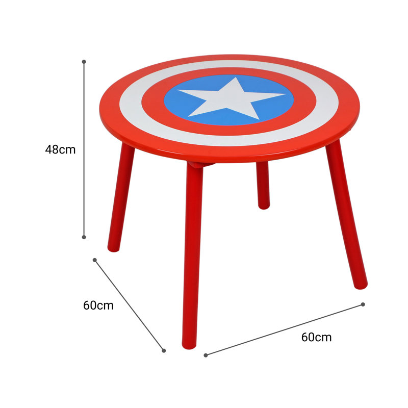 Avengers Table and Stool Set for 4, Holds up to 30kg per stool, Perfect for Playtime and Activities - Small, Multicolour