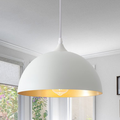 1- light 11.8" Modern Dome Single Pendant Light For Kitchen,For Restaurant Room Aisle