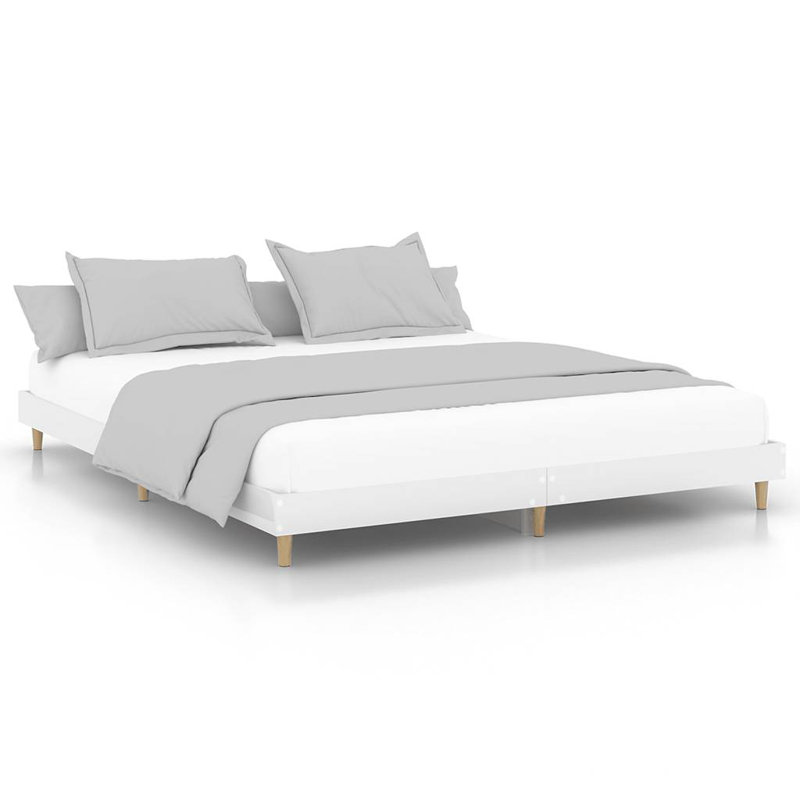 Brotherhood Solid Wood Platform Bed, 120 x 200cm, Smoked Oak