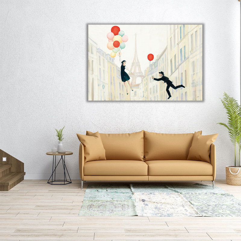 «Aloft In Paris I», reproduction d'art sur toile, H 20 po x l 30 po