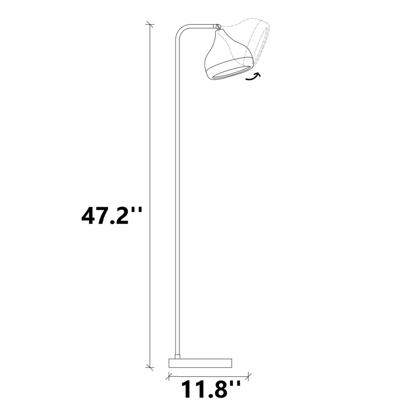 Hertzel 47.24'' Task Floor Lamp