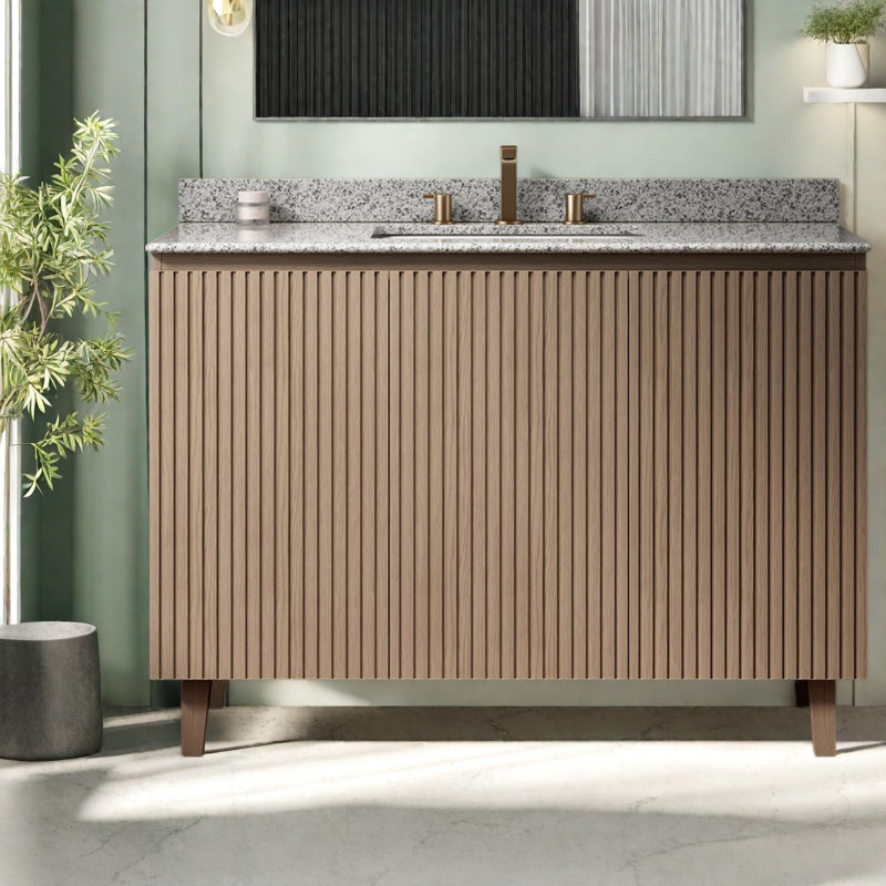 Meuble-lavabo (doit inclure le meuble-lavabo et l'évier) Chêne moderne de 30 pouces, 48.03