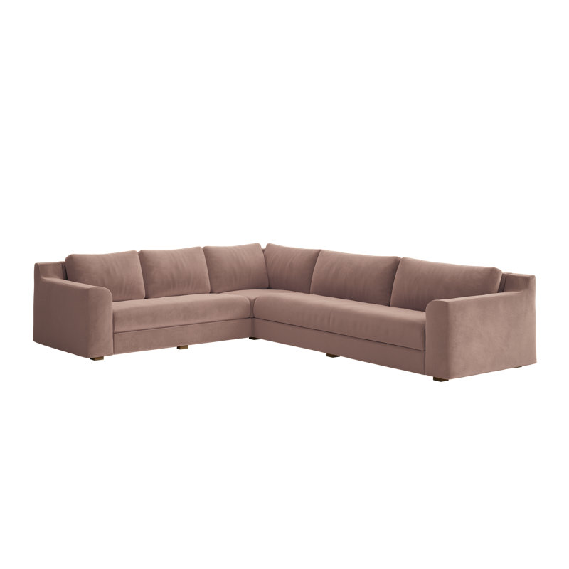 Canapé modulaire en L réversible Elevate, Dusty Rose Recycled Velvet