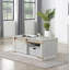 Table basse de salon de style rustique 1 pièce avec tablettes ouvertes