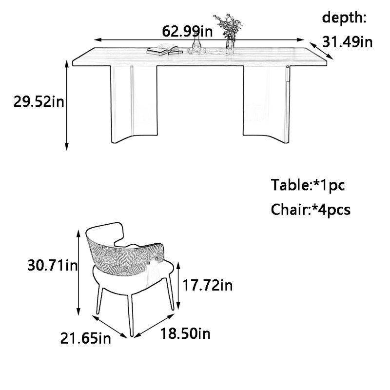 Knighten, 29.52"H x 62.99"L x 31.49"W