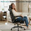 Chaise de bureau ergonomique en maille avec accoudoirs articulés, repose-pieds et assise intégrée, idéale pour le bureau, la maison ou les études.