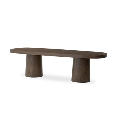 Valen Dining Table-Rustic Brown Oak Veneer