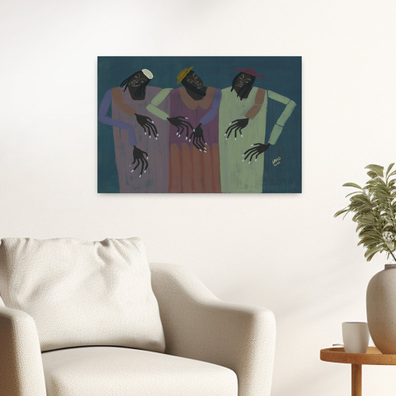 My People Colorful Contemporary Elegant Portrait Architecture, art mural, H 16 po x l 24 po