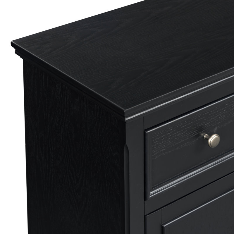 Commode 2 tiroirs Carl, Black